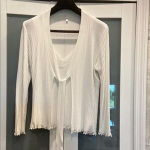 Escada White Knit Top